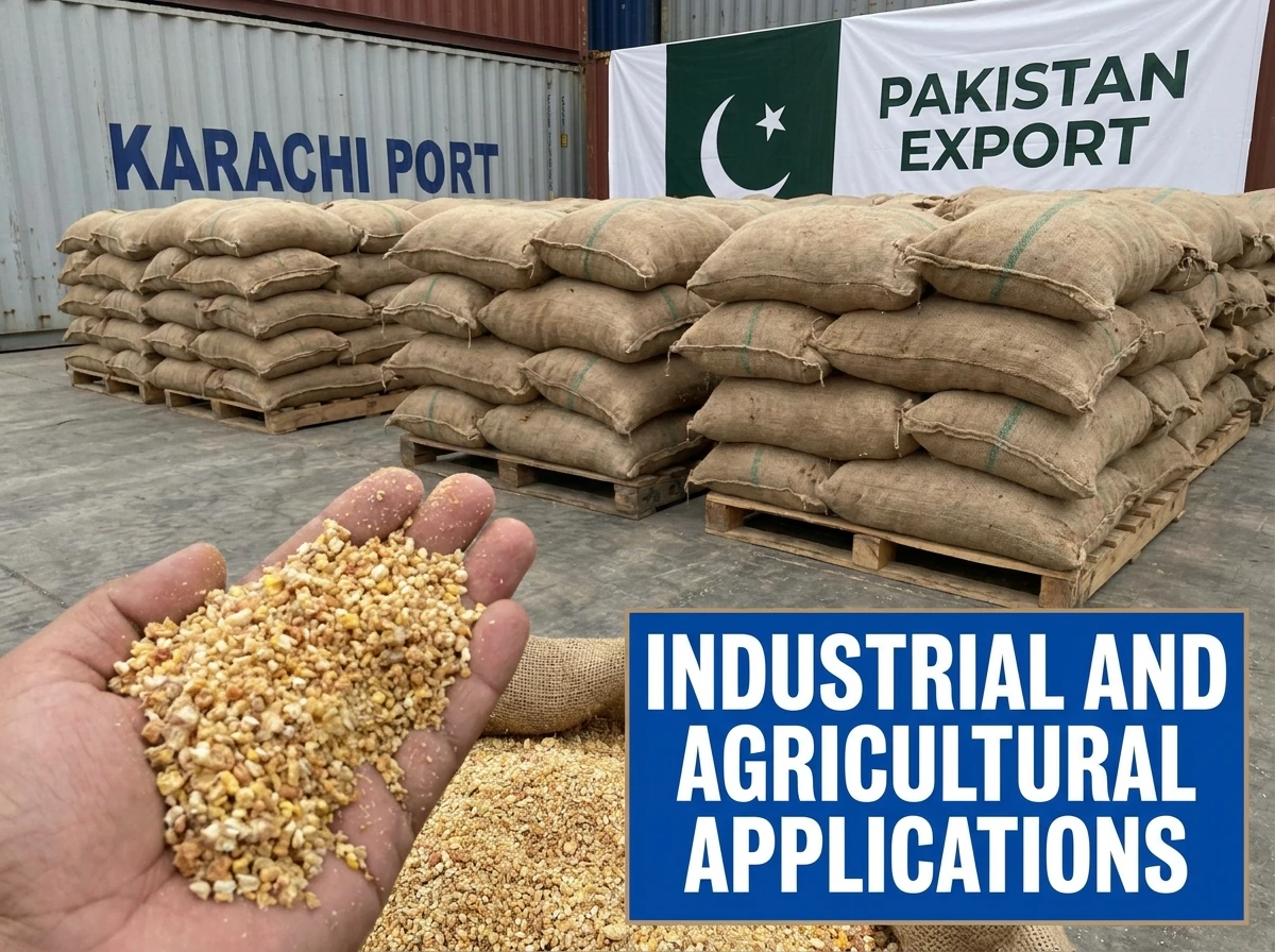 Crushed Corn Cob Export from Pakistan: Industrial and Agricultural Applications