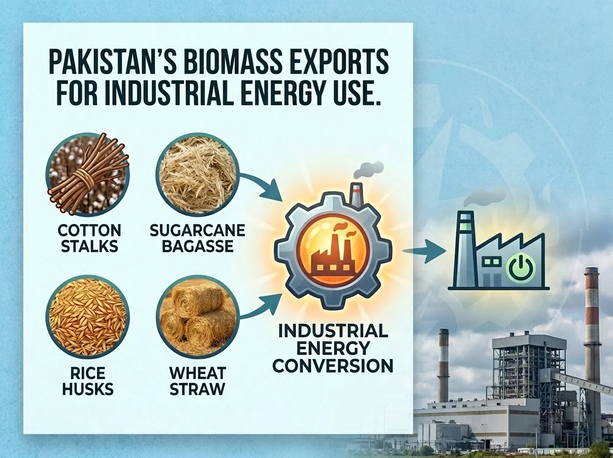 Top Biomass Products Exported from Pakistan for Industrial Energy Use