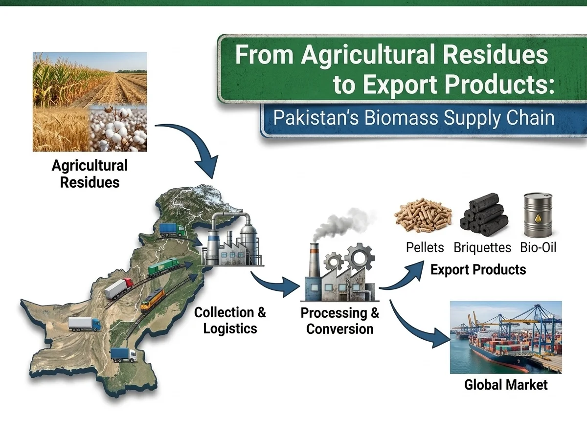 From Agricultural Residues to Export Products: Pakistan's Biomass Supply Chain