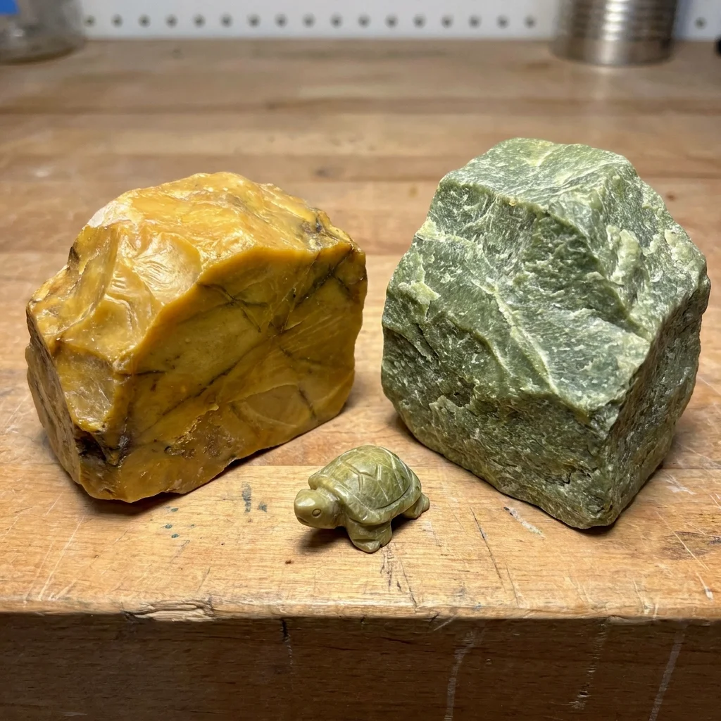 Yellow & Green Soapstone